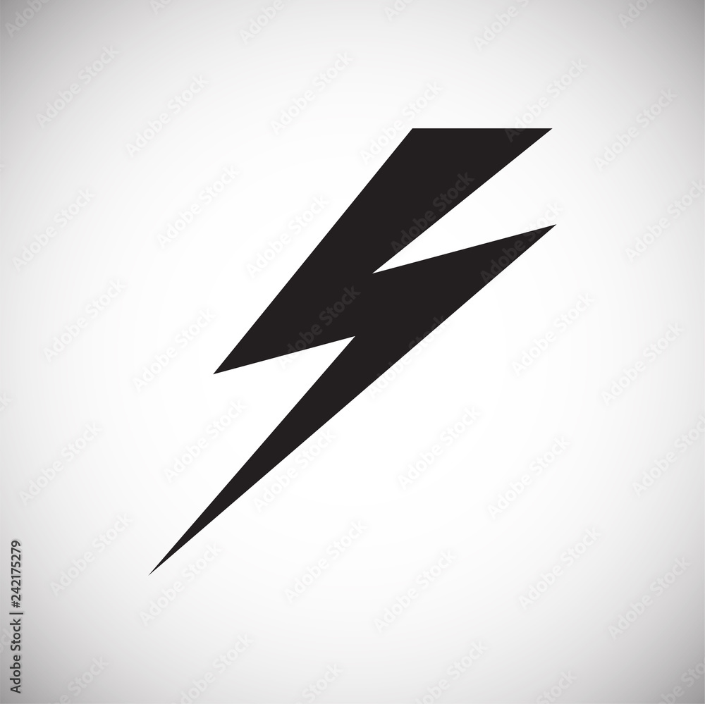 Lightning icon on white background for graphic and web design, Modern simple vector sign. Internet concept. Trendy symbol for website design web button or mobile Lightning icon on white background for graphic and web design, Modern simple vector sign. Internet concept. Trendy symbol for website design web button or mobile