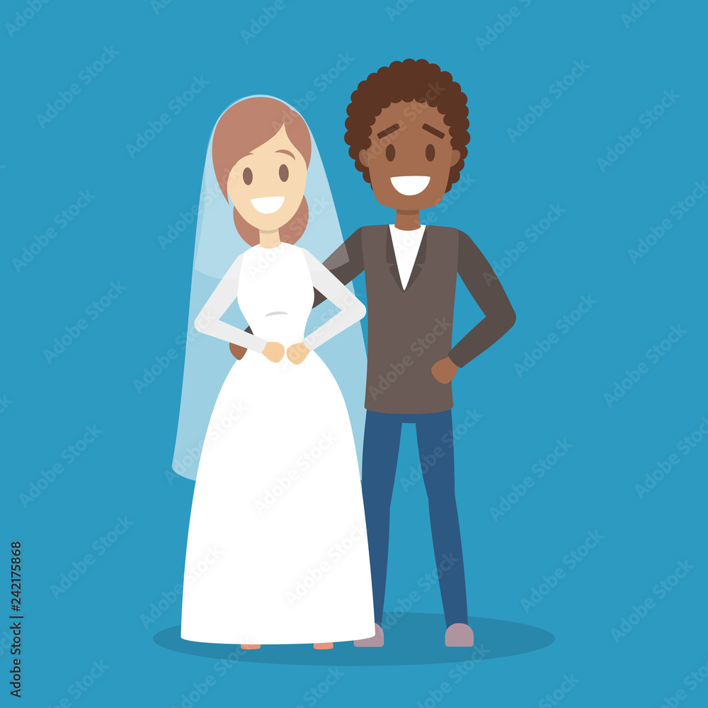 Couple wedding. Bride with bouquet and groom Couple wedding. Bride with bouquet and groom