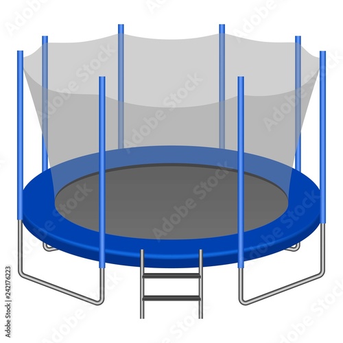 Home trampoline icon. Realistic illustration of home trampoline vector icon for web design