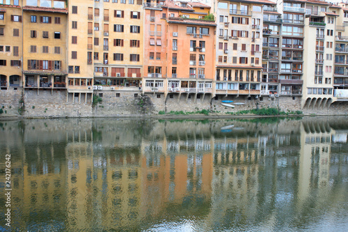 Detail of the buildings over Arno River, Florence, Italy - Image