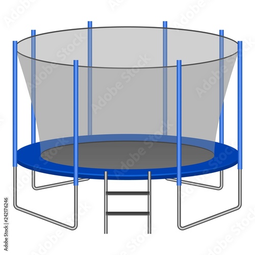 Trampoline icon. Realistic illustration of trampoline vector icon for web design