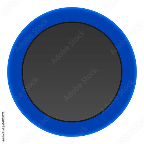 Top view trampoline icon. Realistic illustration of top view trampoline vector icon for web design
