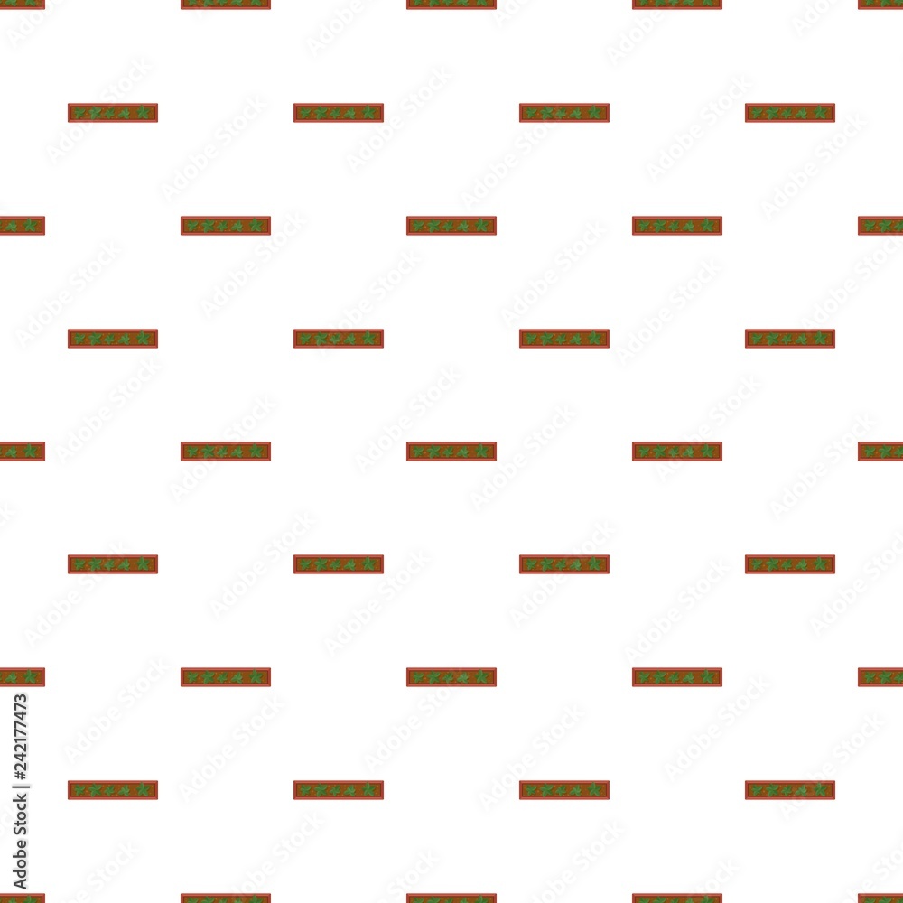 Long plant pot pattern seamless vector repeat for any web design