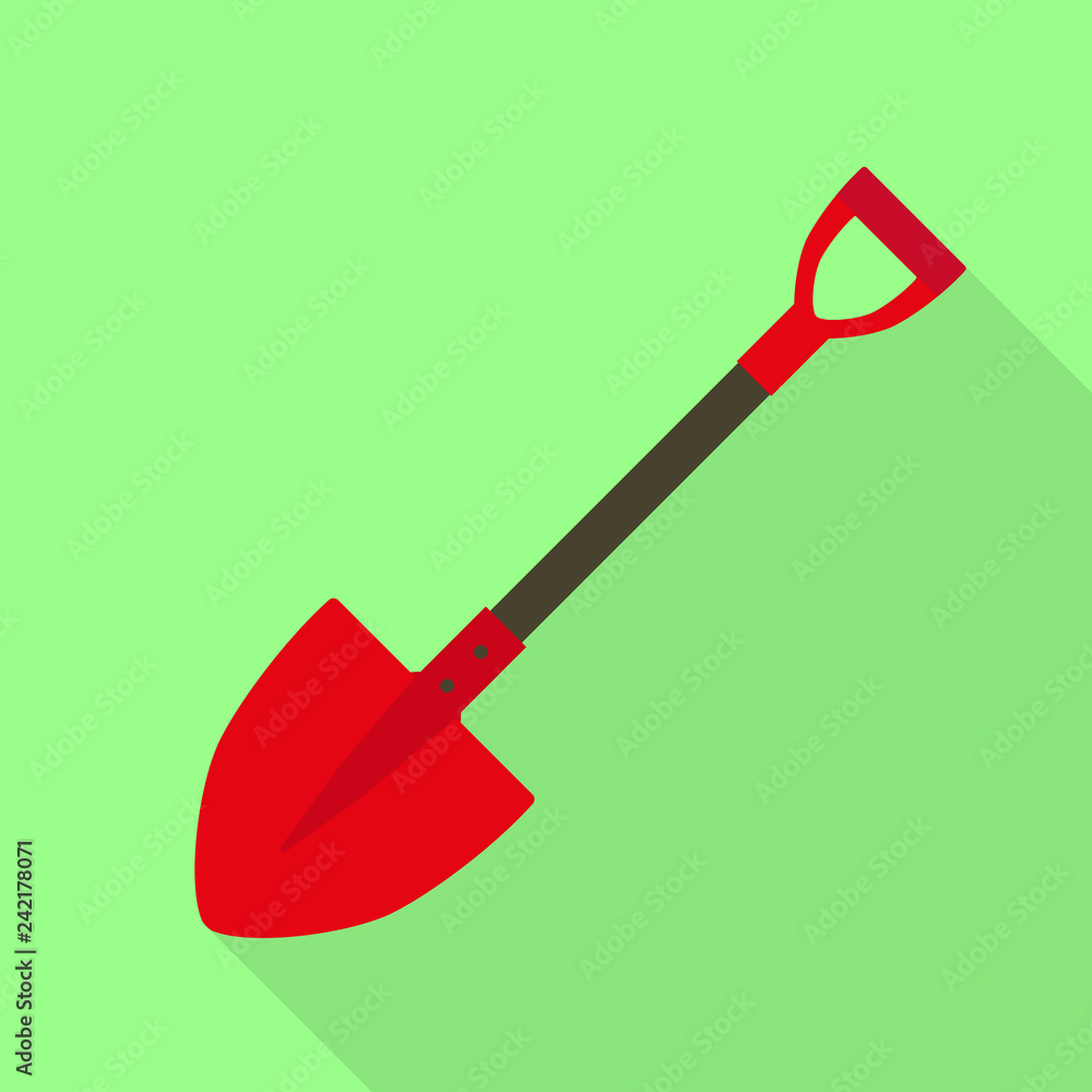 Fire fighter shovel icon. Flat illustration of fire fighter shovel vector icon for web design