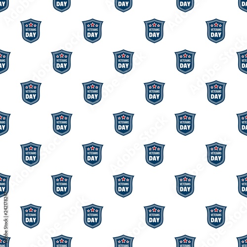 Emblem veterans day pattern seamless vector repeat for any web design