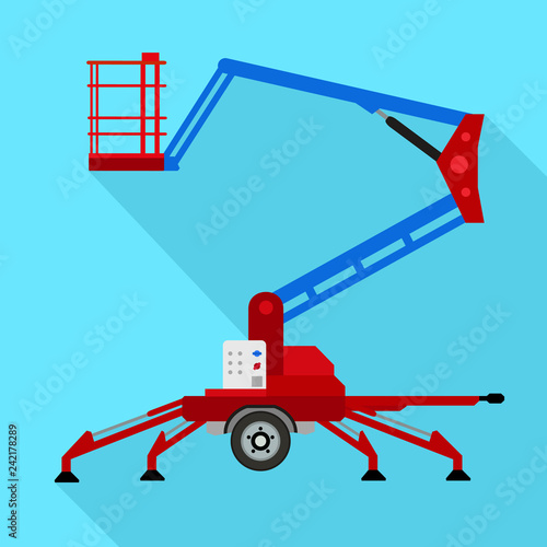 Lift trailer icon. Flat illustration of lift trailer vector icon for web design