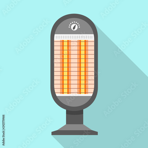 Lamp heater icon. Flat illustration of lamp heater vector icon for web design