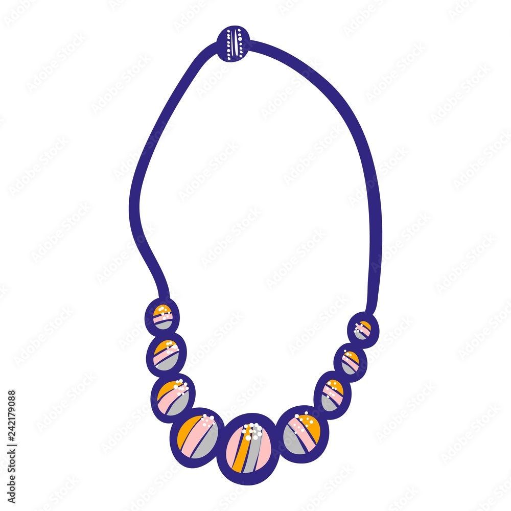 Necklace icon. Hand drawn illustration of necklace vector icon for web design Necklace icon. Hand drawn illustration of necklace vector icon for web design