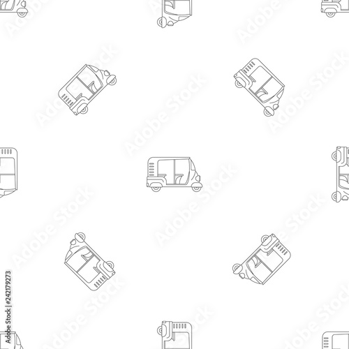 Indian rickshaw icon. Outline illustration of indian rickshaw vector icon for web design isolated on white background photo