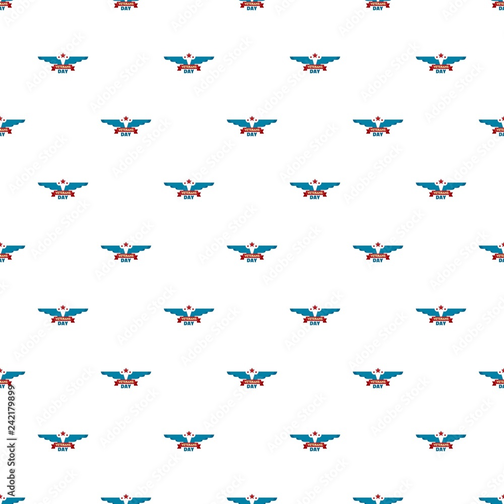 Wings veterans day pattern seamless vector repeat for any web design