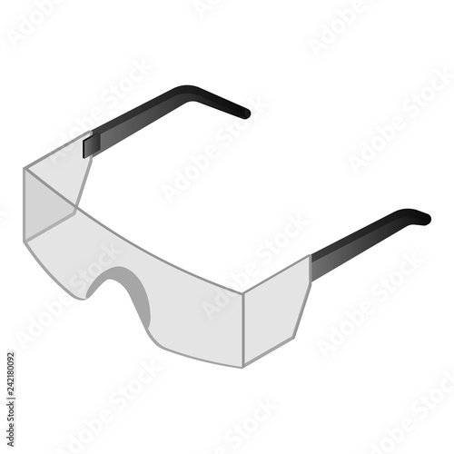 Lab glasses icon. Isometric of lab glasses vector icon for web design isolated on white background