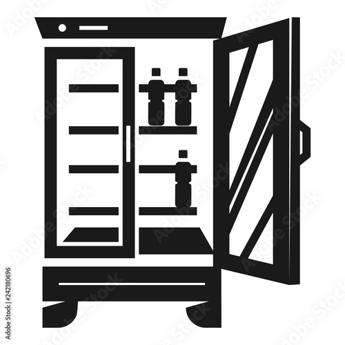 Beverage fridge icon. Simple illustration of beverage fridge vector icon for web design isolated on white background