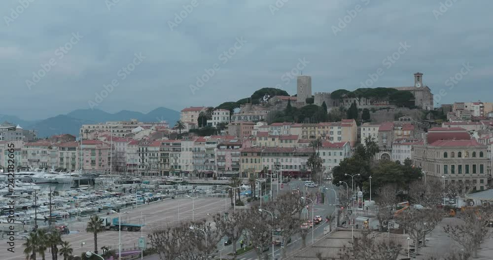Castle Fort and Downtown Cannes France Winter Castle Fort and Downtown Cannes France Winter