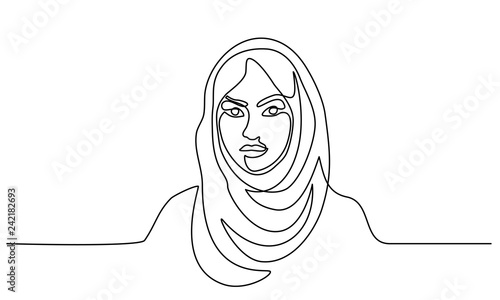 Abstract portrait closeup of pretty young woman