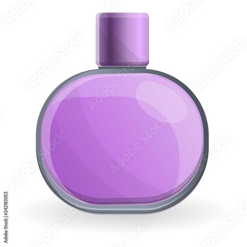 Purple perfume icon. Cartoon of purple perfume vector icon for web design isolated on white background