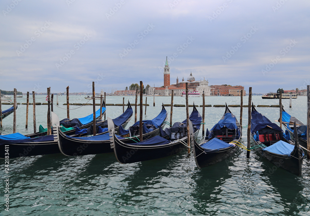 Gondolas in Venice, italy