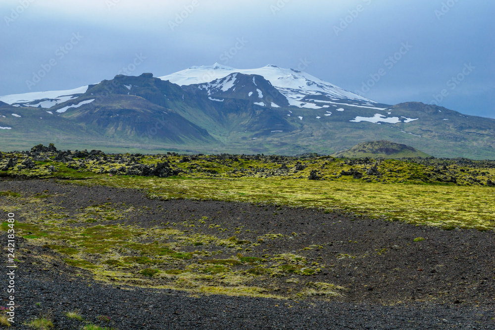 Fototapeta premium Landscape and the Snaefellsjokull volcano