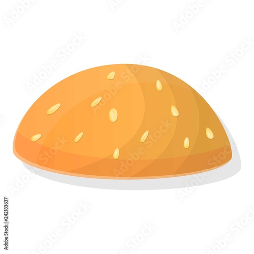 Burger bun icon. Cartoon of burger bun vector icon for web design isolated on white background