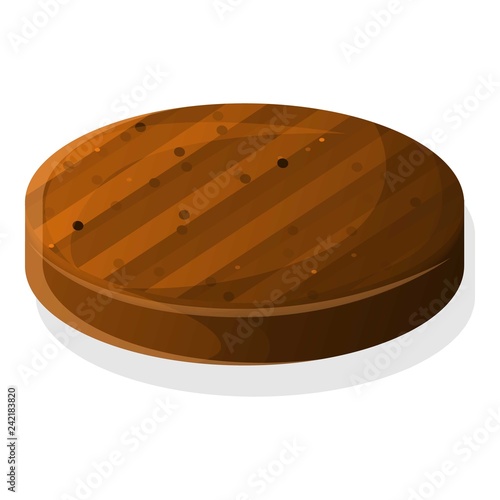 Burger cutlet icon. Cartoon of burger cutlet vector icon for web design isolated on white background