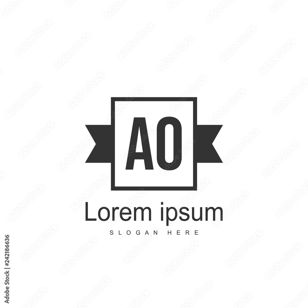 AO Letters Logo Design. Simple and Creative Black Letter Concept Illustration. AO Letters Logo Design. Simple and Creative Black Letter Concept Illustration.