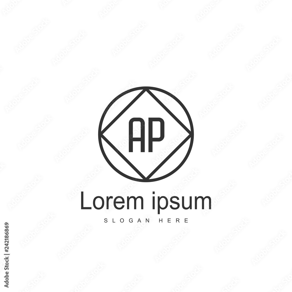 AP Letters Logo Design. Simple and Creative Black Letter Concept Illustration. AP Letters Logo Design. Simple and Creative Black Letter Concept Illustration.