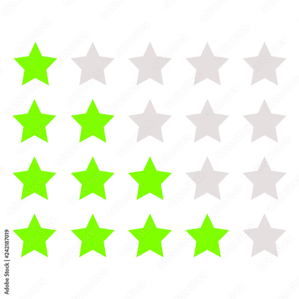 5 star rating icon vector illustration. Isolated badge for website or app 5 star rating icon vector illustration. Isolated badge for website or app