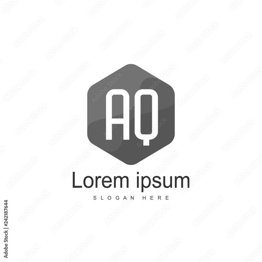 AQ Letters Logo Design. Simple and Creative Black Letter Concept Illustration. AQ Letters Logo Design. Simple and Creative Black Letter Concept Illustration.