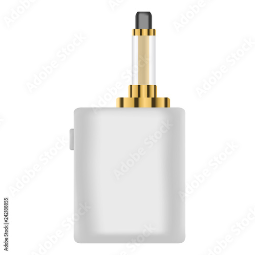 White vape device icon. Realistic illustration of white vape device vector icon for web design