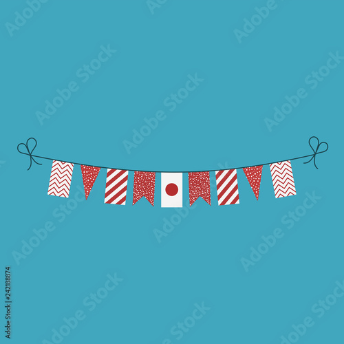 Foto Decorations bunting flags for Japan national day holiday in flat design