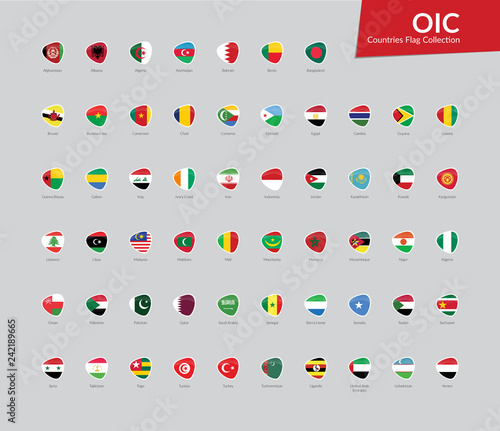 OIC flags icon collection