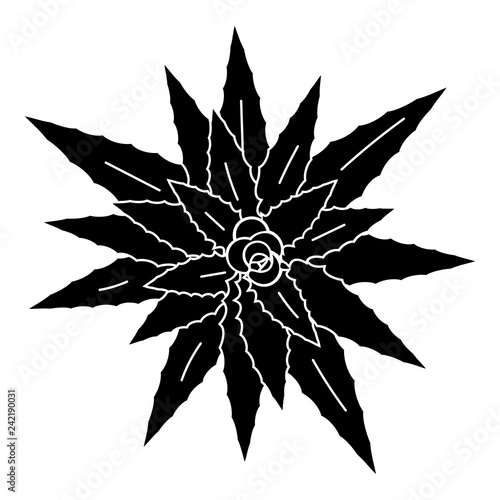 Top view aloe vera icon. Simple illustration of top view aloe vera vector icon for web design isolated on white background