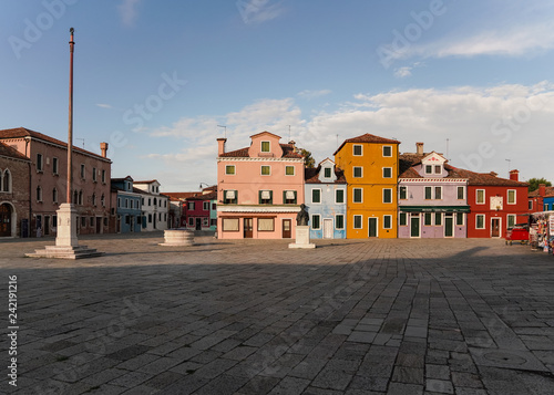 Picturesque and colorful homes in Burano, Venice Italy © gammaphotostudio