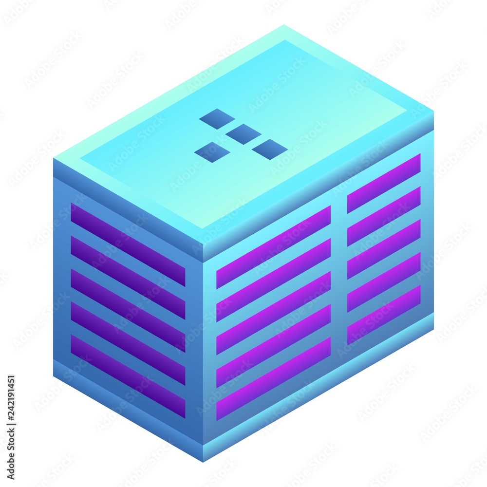 Office city building icon. Isometric of office city building vector icon for web design isolated on white background Office city building icon. Isometric of office city building vector icon for web design isolated on white background