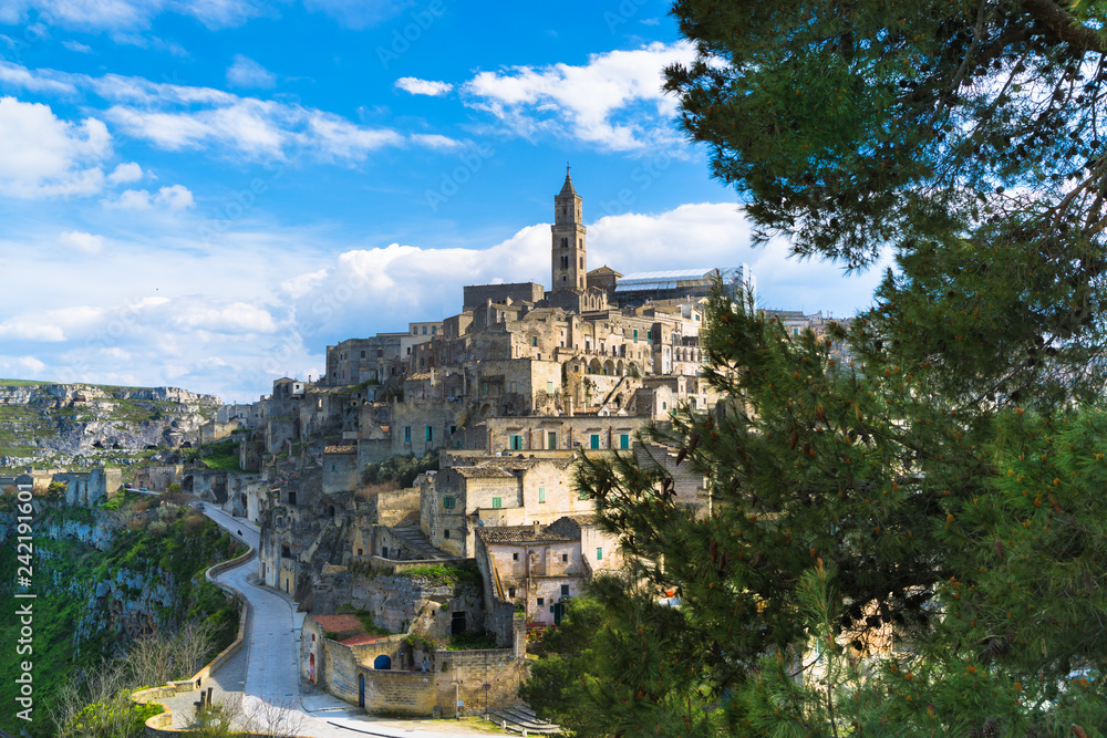 The ancient city of Matera, carved into the rock