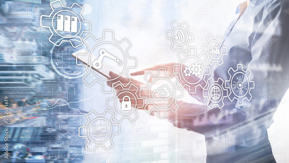 Technology innovation and process automation. Smart industry 4.0. Technology innovation and process automation. Smart industry 4.0.