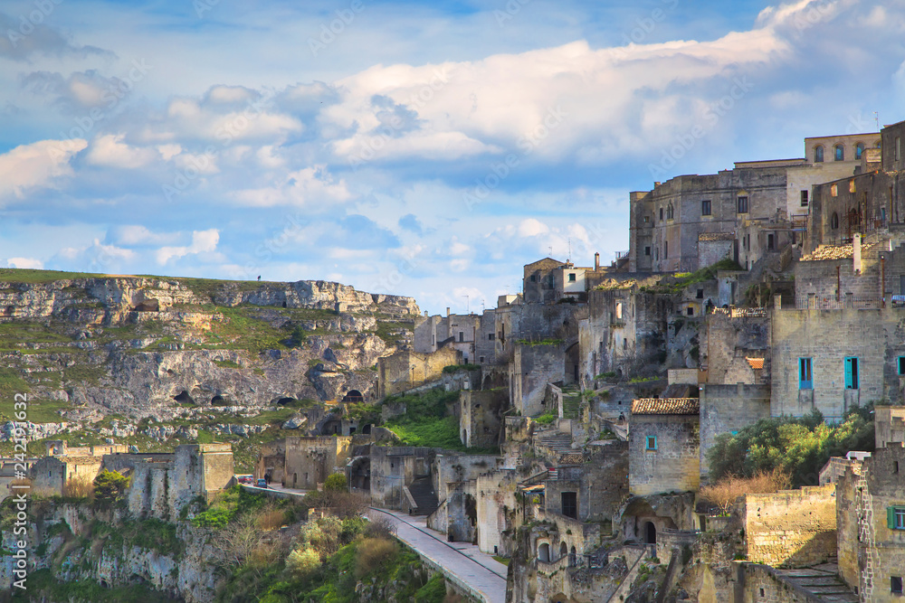 The ancient city of Matera, carved into the rock