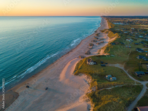 Lokken Beach - North Jutland, Denmark (Aerial) photo