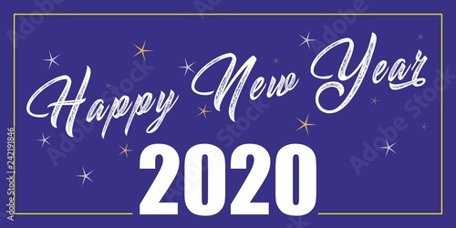 Życzenia Szczęśliwego Nowego Roku 2020 lub 2021 napisane na ładnym tle. Projekt karty szczęśliwego nowego roku. Ilustracji wektorowych EPS