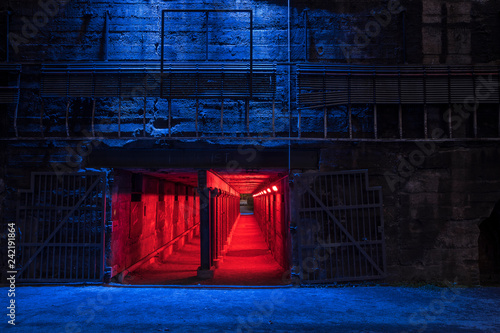 Fotografie underpass in a historic industrial facility