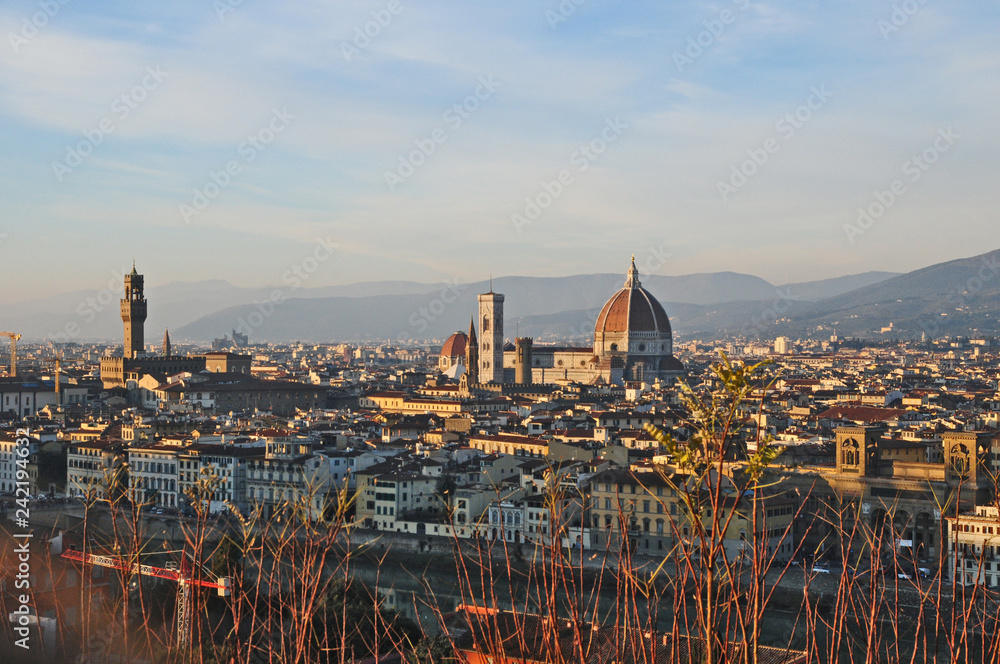 Firenza al tramonto da piazzale Michelangelo