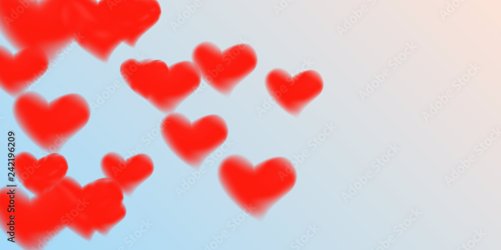 Hearts of confetti for valentines day