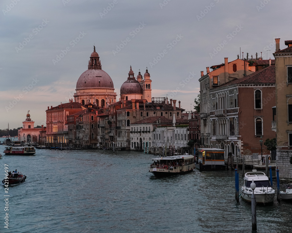 Grand Canal Venice, Italy at Sunset 