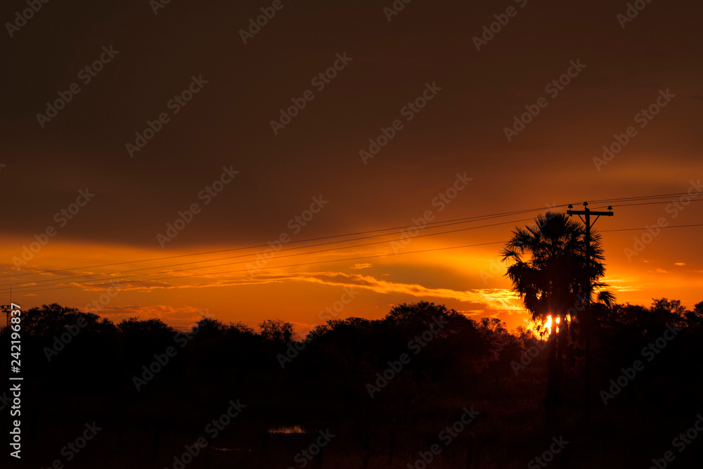 Atardecer Anaranjado Con Nubes