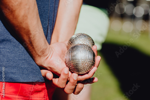 Cuadro en lienzo Joueur de pétanque