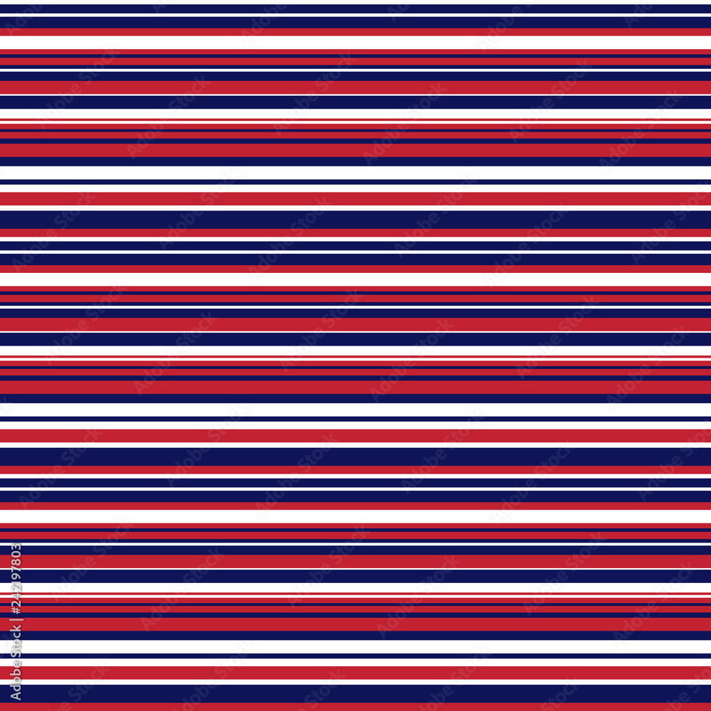 Red and Navy Stripes Seamless Pattern Red, white, and navy blue