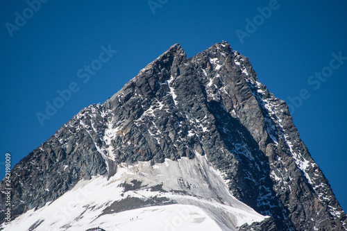 Obraz na płótnie Großglockner Gipfel mit Bergsteigern w salonie
