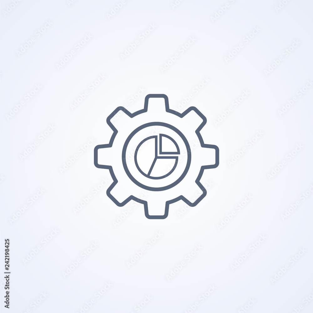 Customize graphic, vector best gray line icon