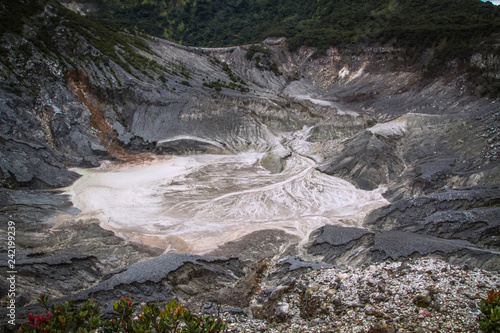 Tangkuban Perahu Volcanic Crater, Kawah Ratu West Java Indonesia photo