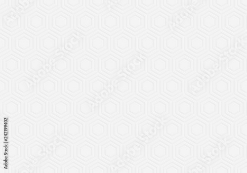 Seamless monochrome geometric pattern of big hexagons. Simple abstract background.