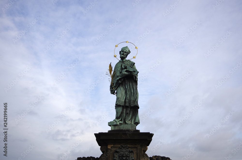 Statue of St. John Nepomuk on Charles bridge, Prague, Czech Republic Statue of St. John Nepomuk on Charles bridge, Prague, Czech Republic